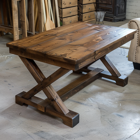 a farmhouse style coffee table