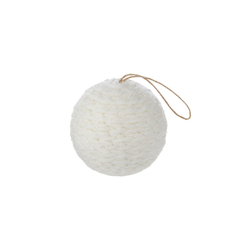 Cream & Tan Yarn Ball Ornament 4 - Neighbors Mercantile Co