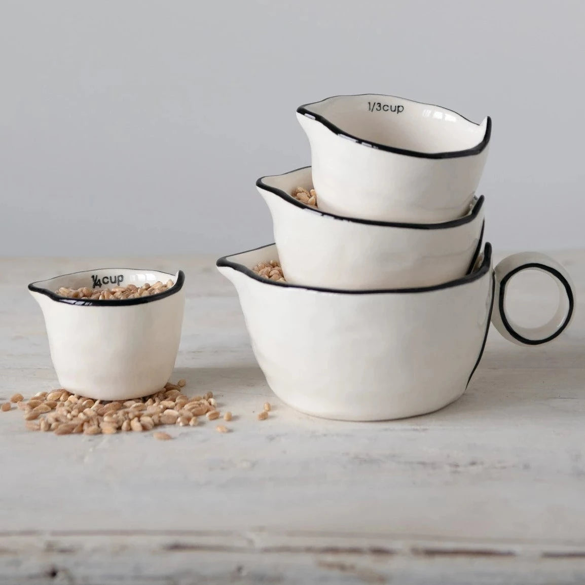 Brampton Stoneware Measuring Cups, Black, Be Home