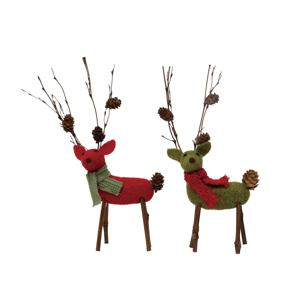 Wool Felt Twig Reindeer | A Cottage in the City