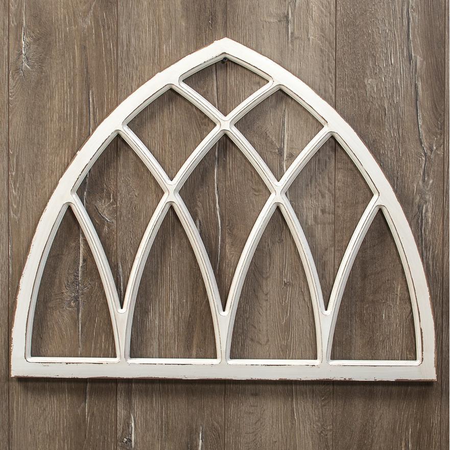 arched window frame white