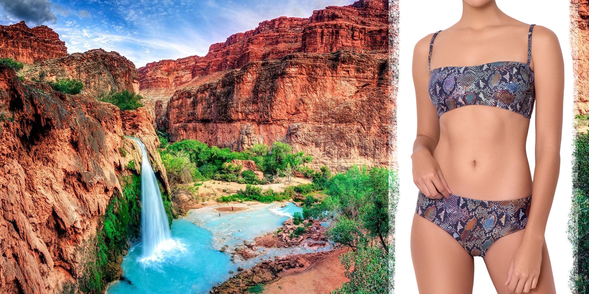 Havasu falls and the Marion bandeau bikini