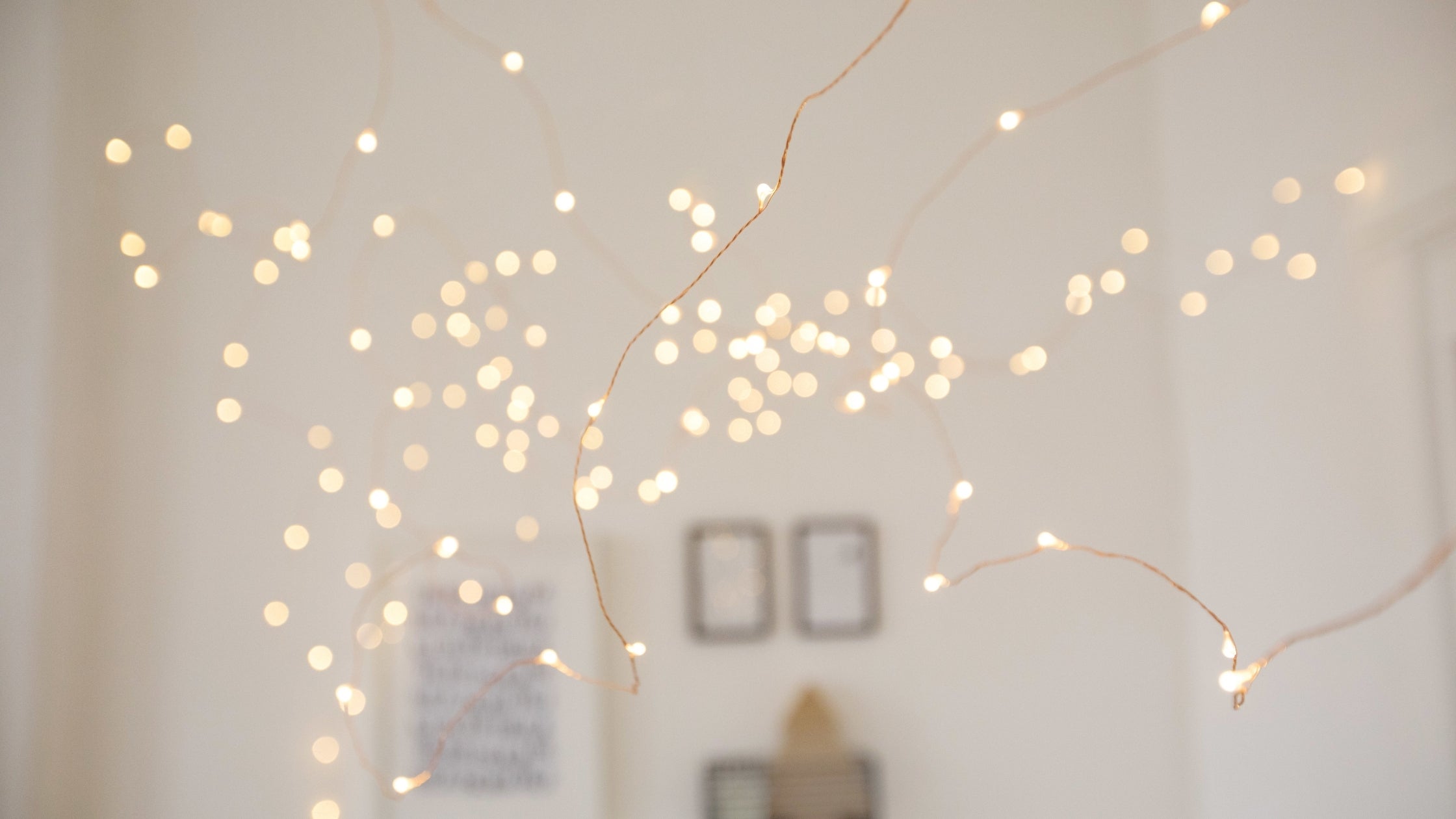 Fairy lights create a cosy atmosphere