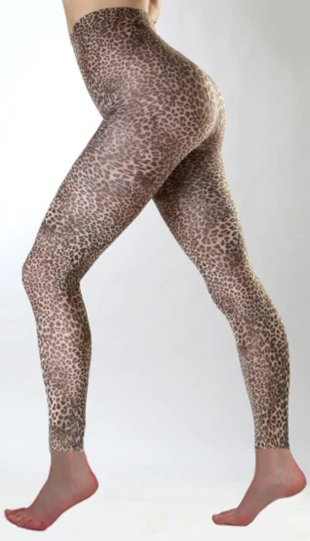 Pamela Mann Small Leopard Printed Footless Tights