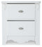 Exquisite - White - Two Drawer Night Stand-Washburn's Home Furnishings
