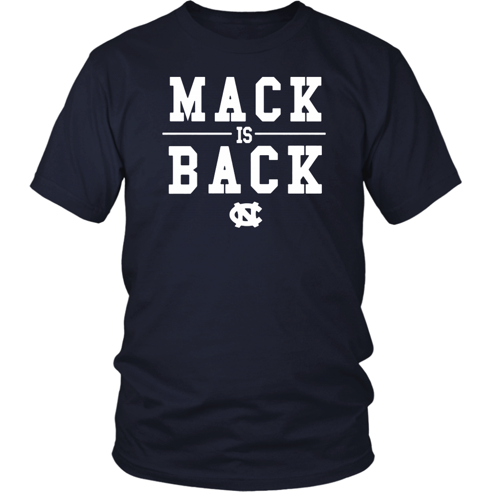 mack is back t shirt unc