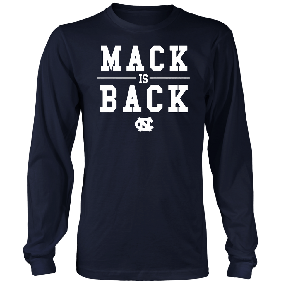 mack is back t shirt unc
