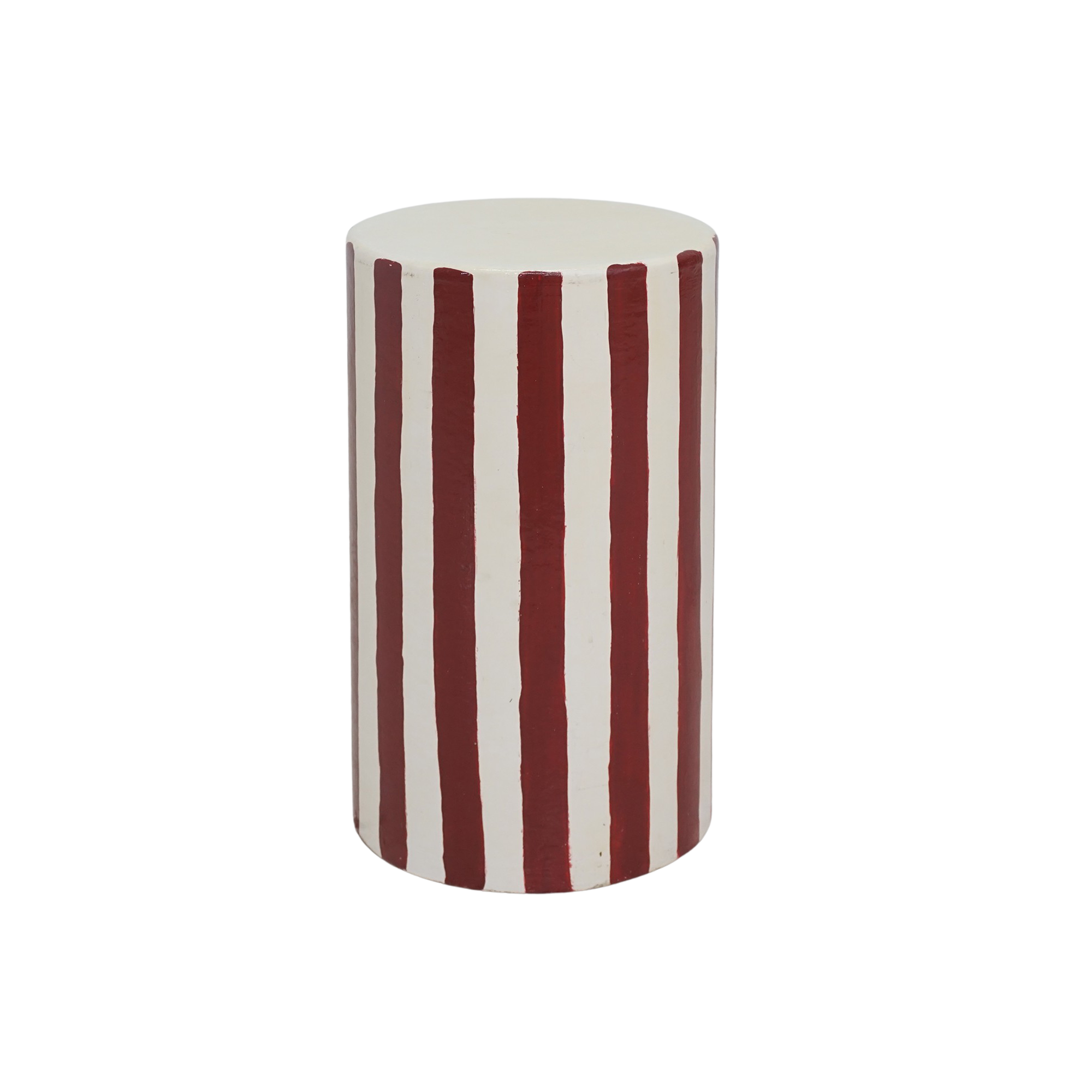 Painted Stripe End Table