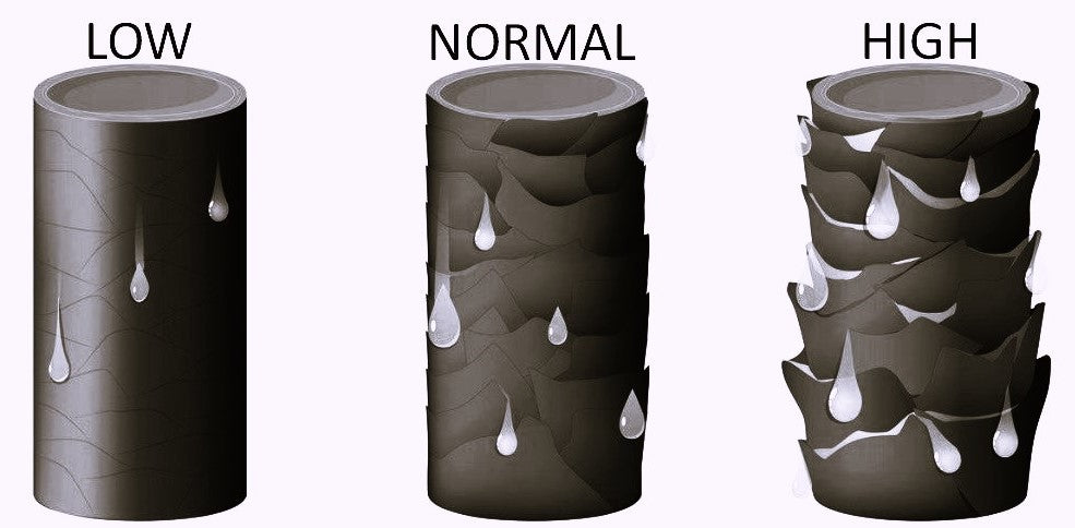 Image Showing Low, High, And Medium Hair Porosity.