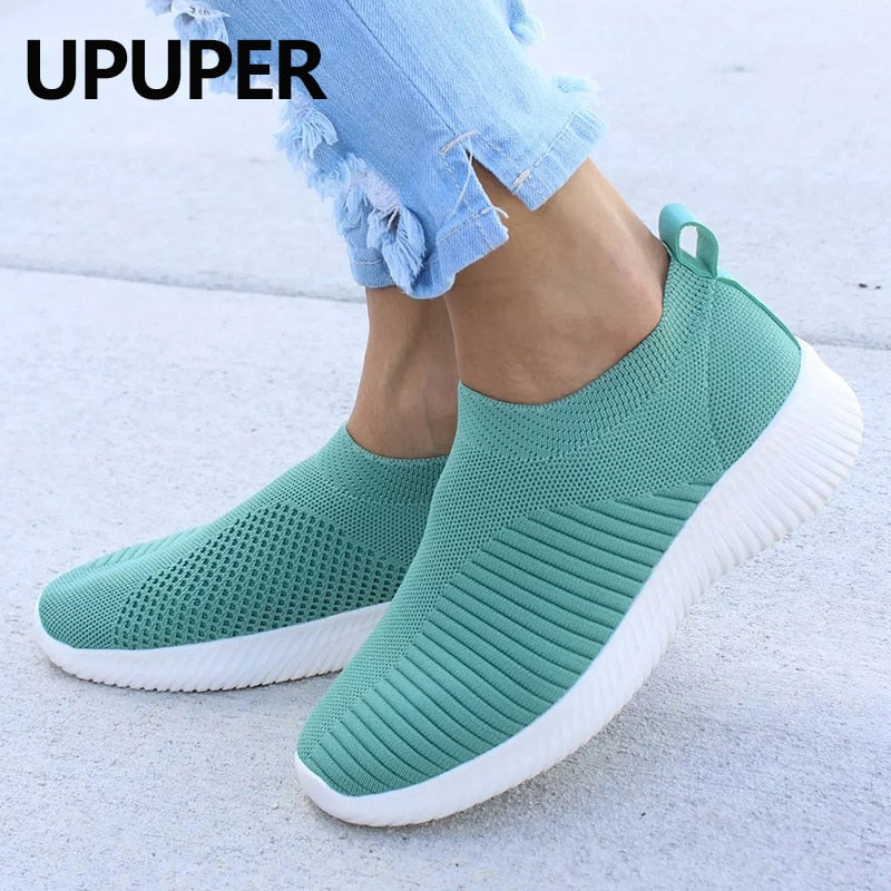 mesh slip on sneakers