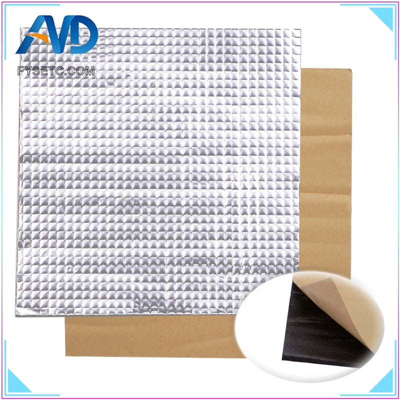 1PC Heat Insulation Cotton 200/300mm Foil Self-adhesive Insulation Cotton 10mm Thickness 3D Printer Heating Bed Sticker