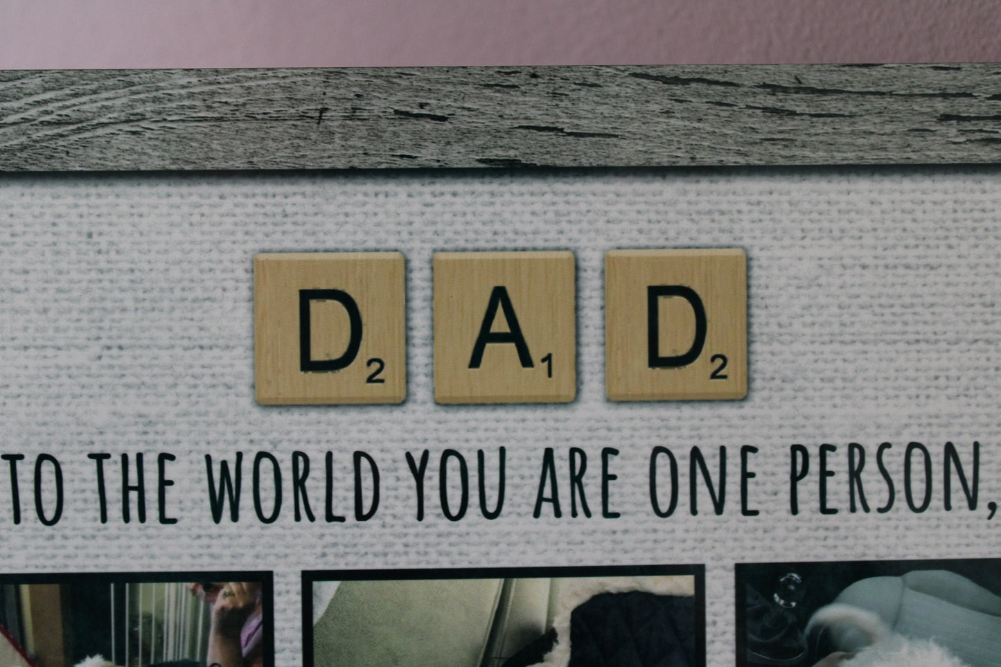 Personalised Table Top Photo Panel - Father's Day Gift From Dog Dogs - Dad Picture Frame Personalised Gift