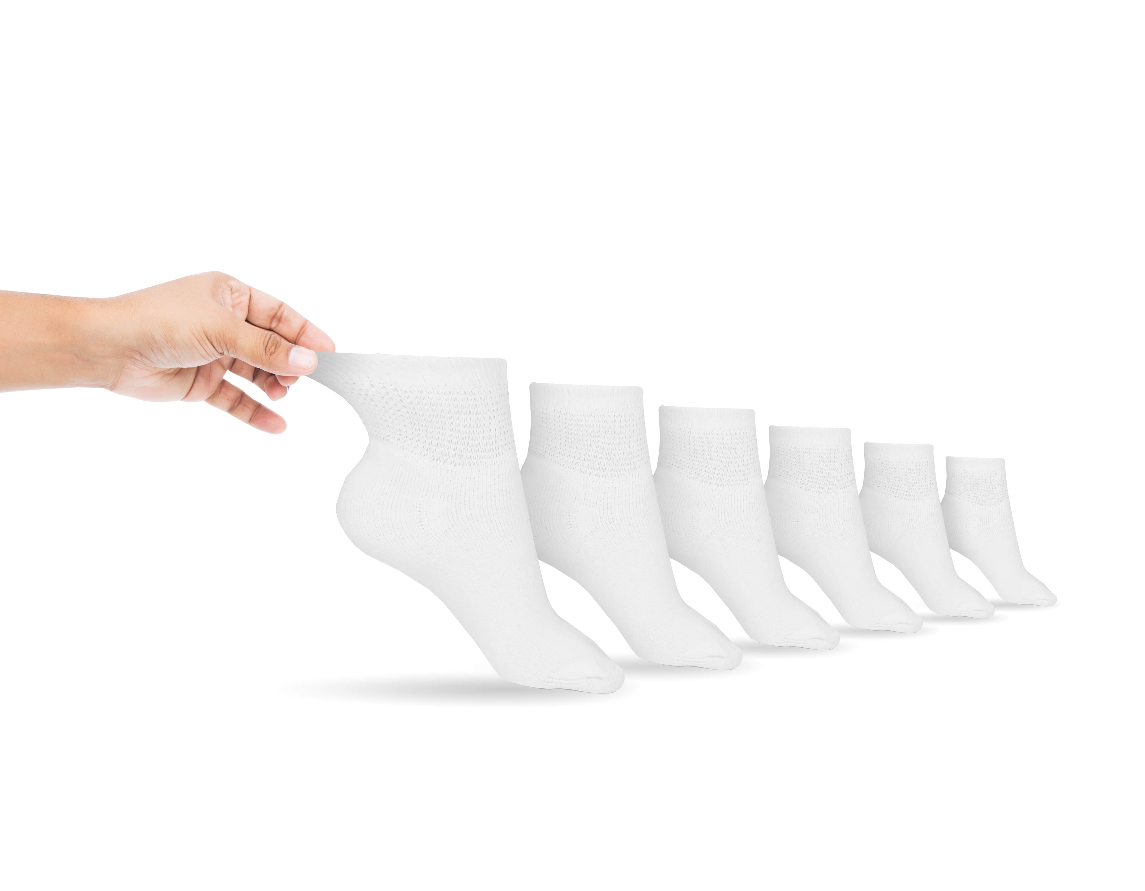 Men's Cotton Diabetic Ankle Socks (6 Pair) - DSC product image