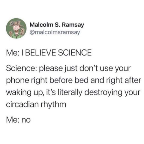 Sleep science meme