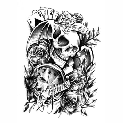 InkoTattoo : Temporary Tattoo | Skull | Rose | Butterfly Skull - INKOTATTOO