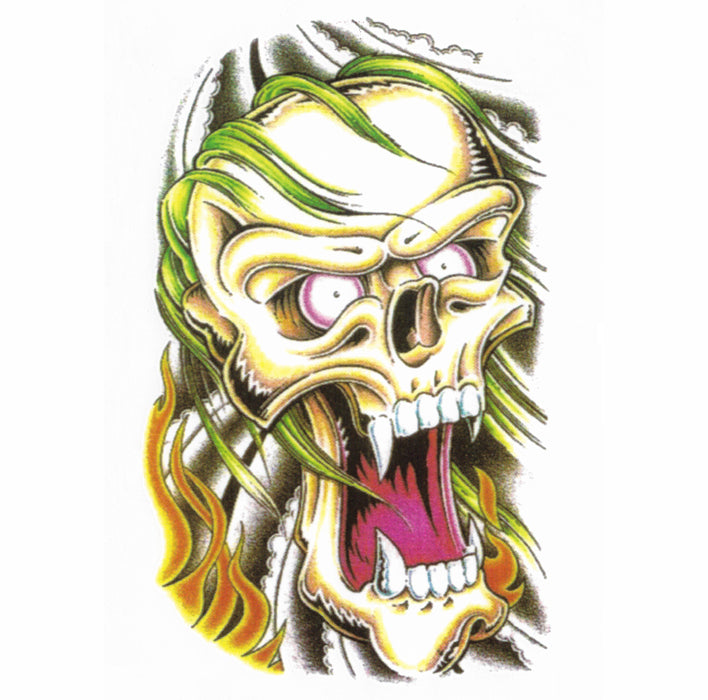 InkoTattoo : Temporary Tattoo | Skull | Comic Skull - INKOTATTOO