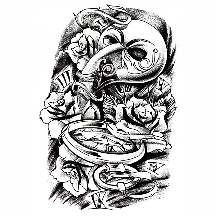 Mask & Roses - INKOTATTOO