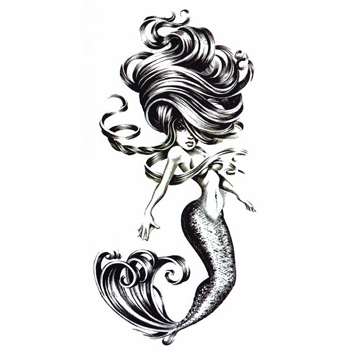 Supperb Temporary Tattoos  Hand drawn Summer Ocean Mermaid Fish light   supperbtattoo