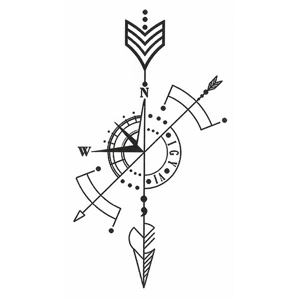 InkoTattoo : Temporary Tattoo | Arrow | Compass & Arrow - INKOTATTOO