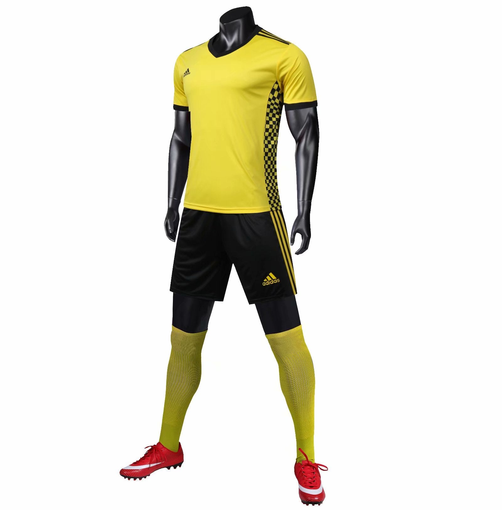 adidas yellow and black football kit