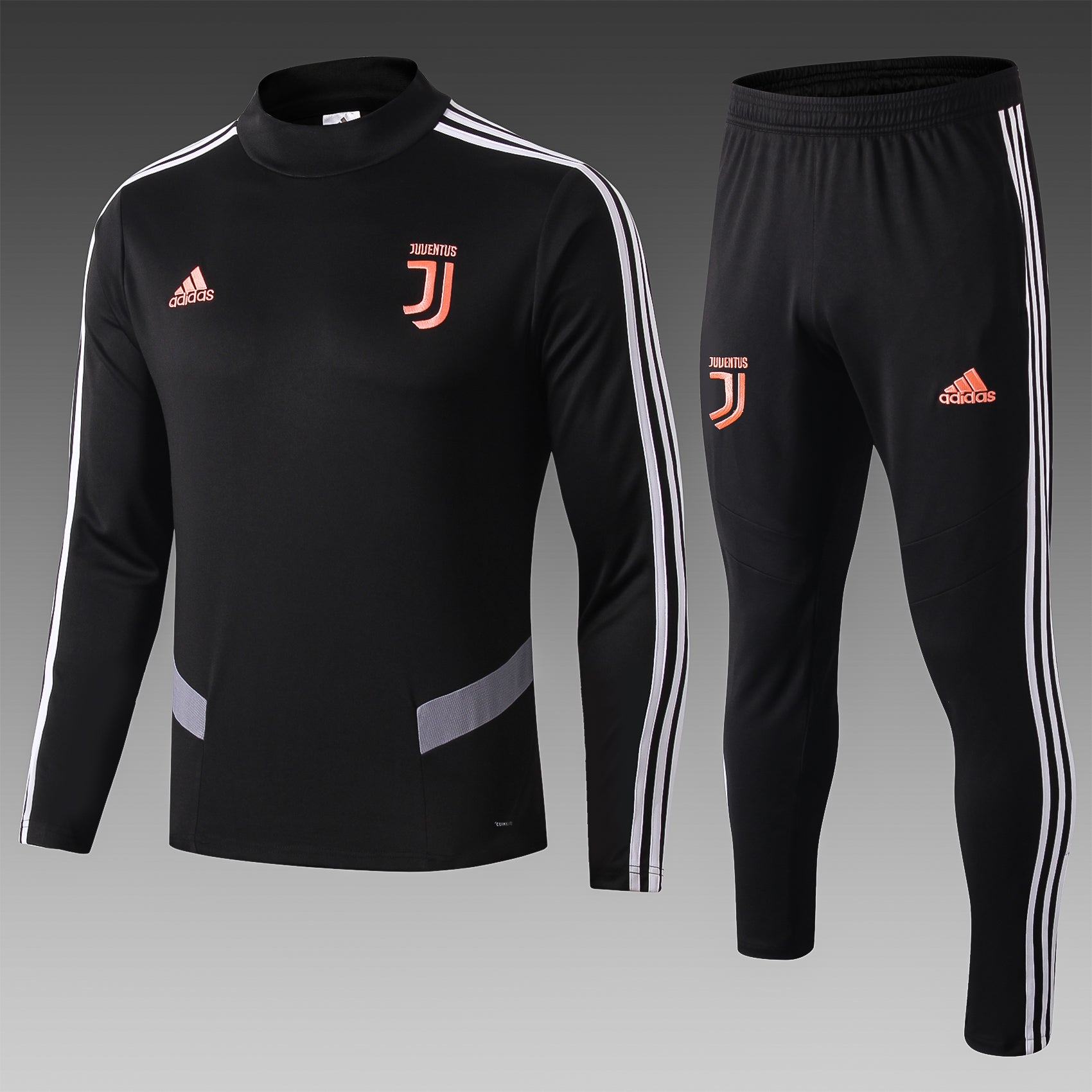 Juventus Bespoke Black Tracksuit Top 