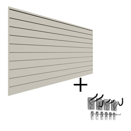 Proslat 8' x 4' PVC Wall Slatwall Mini Bundle - Sandstone