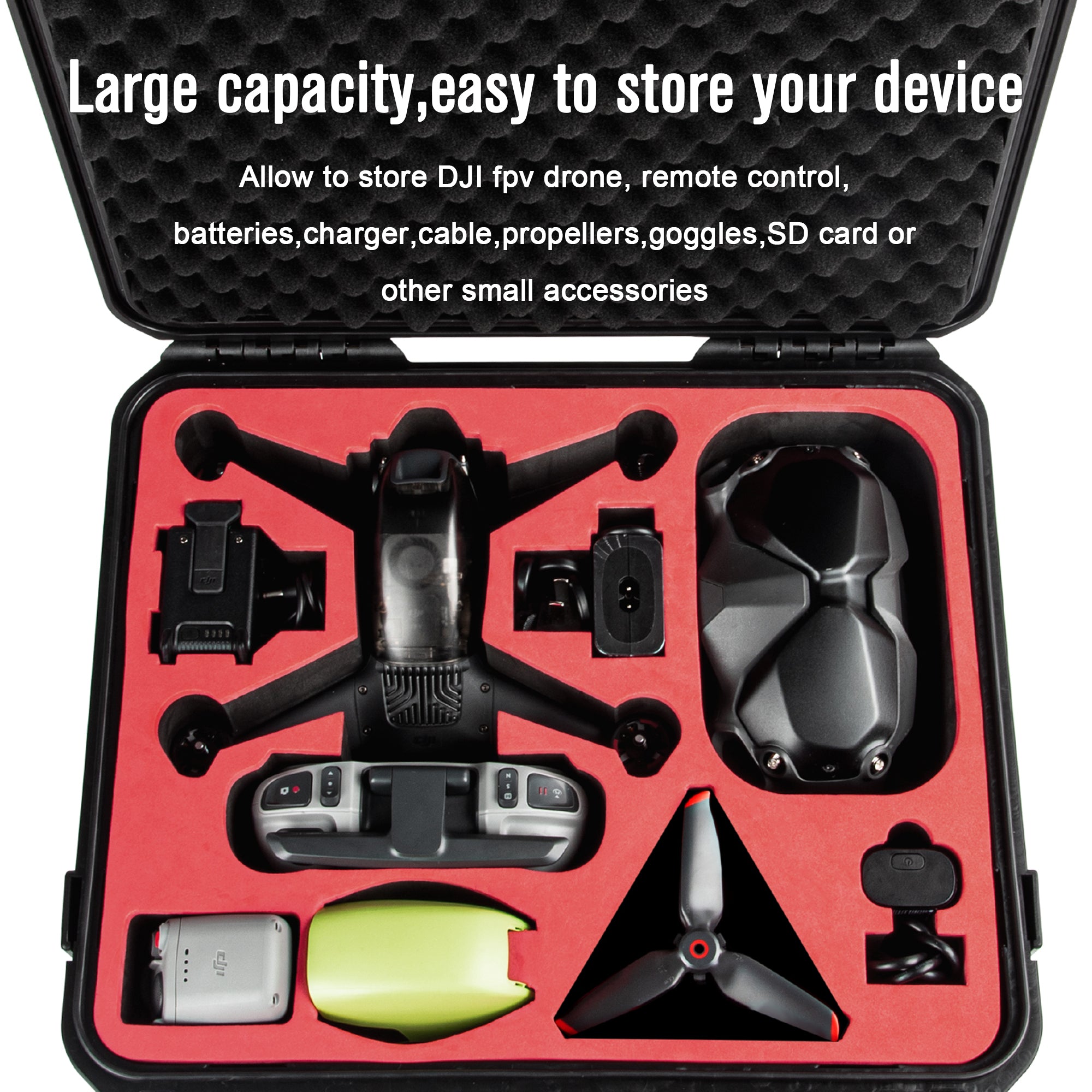 gpc dji fpv drone hard carrying case