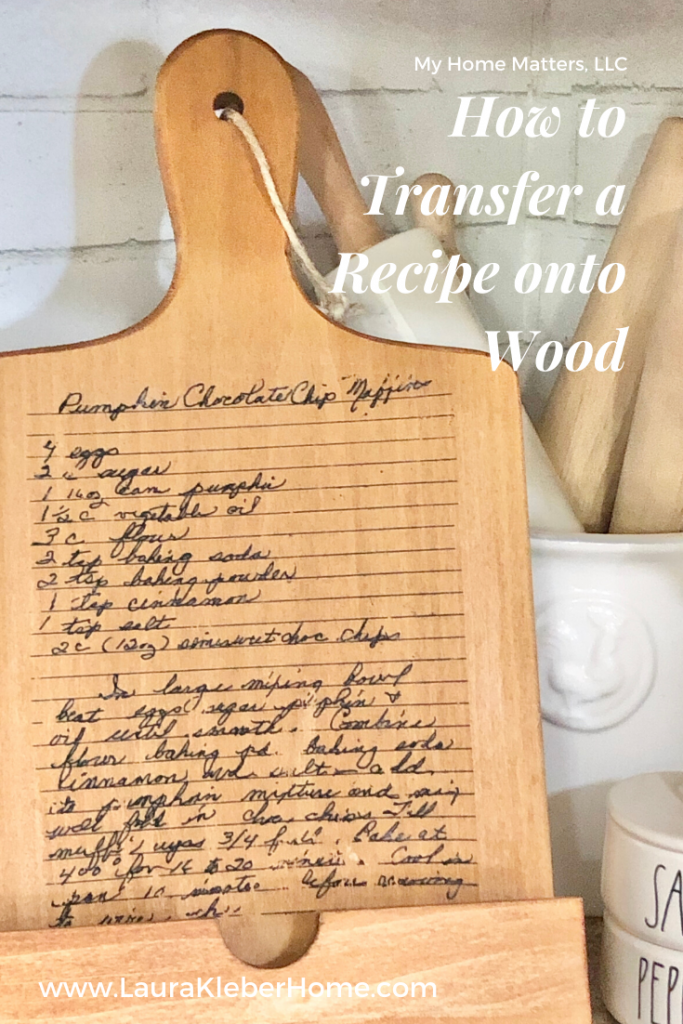 My Great Grandmothers 70+ year old hand written recipe, put onto a cutting  board for my mum! I used procreate to transfer it over and then cut it out  with my cricut.