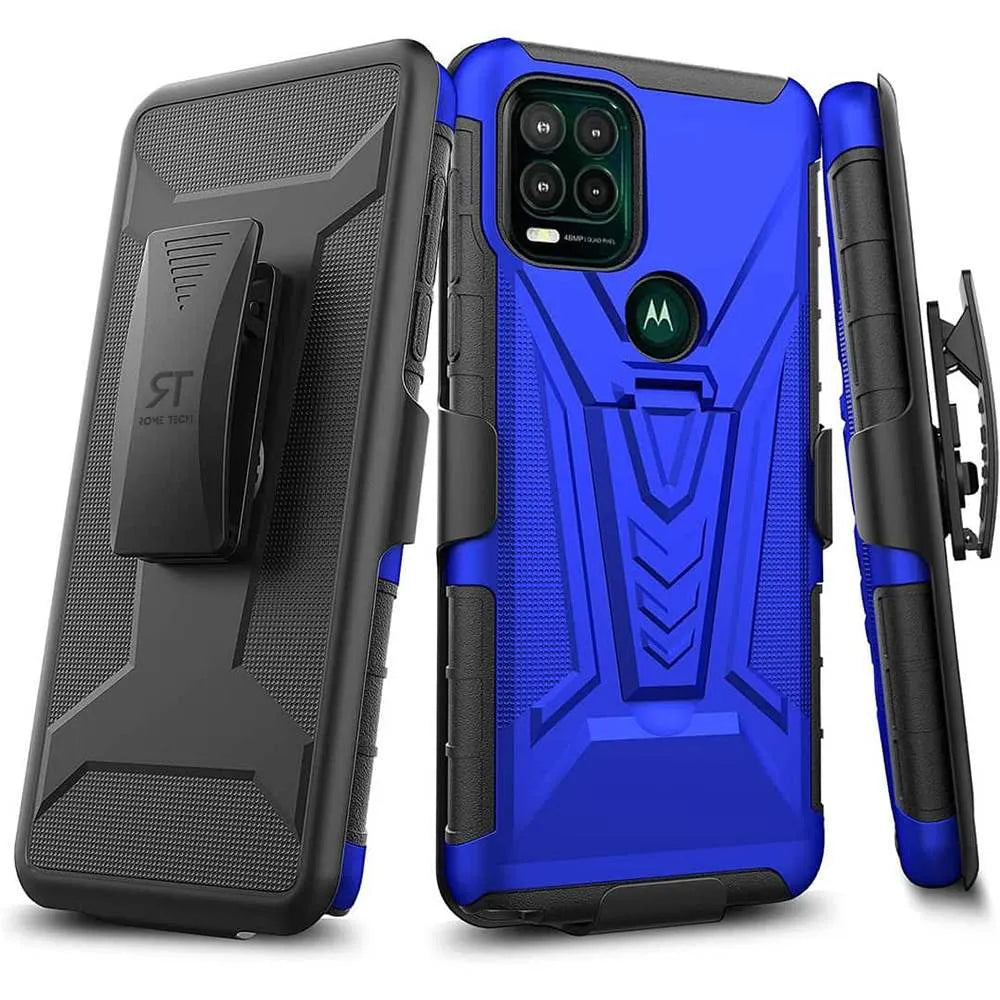Motorola Moto G100 Dual-Layer Holster Case with Kickstand