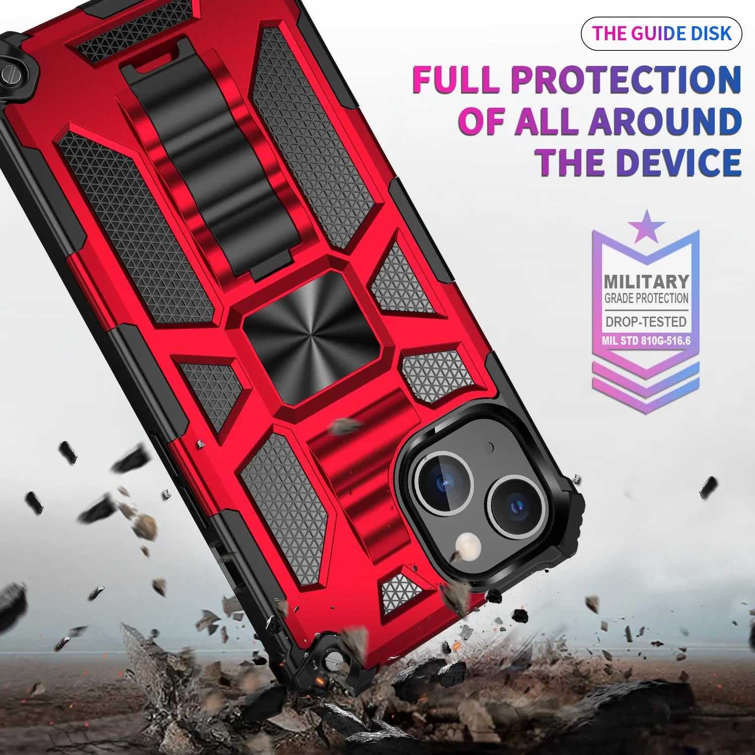 Apple iPhone 13 Mini Armor Case Kickstand & Magnetic Mount