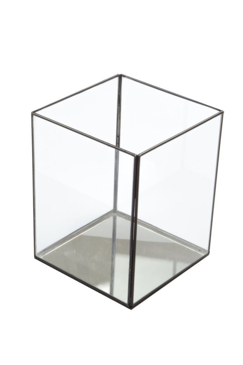 Windlicht Glass Box Black 13x13x17cm | Noirhome