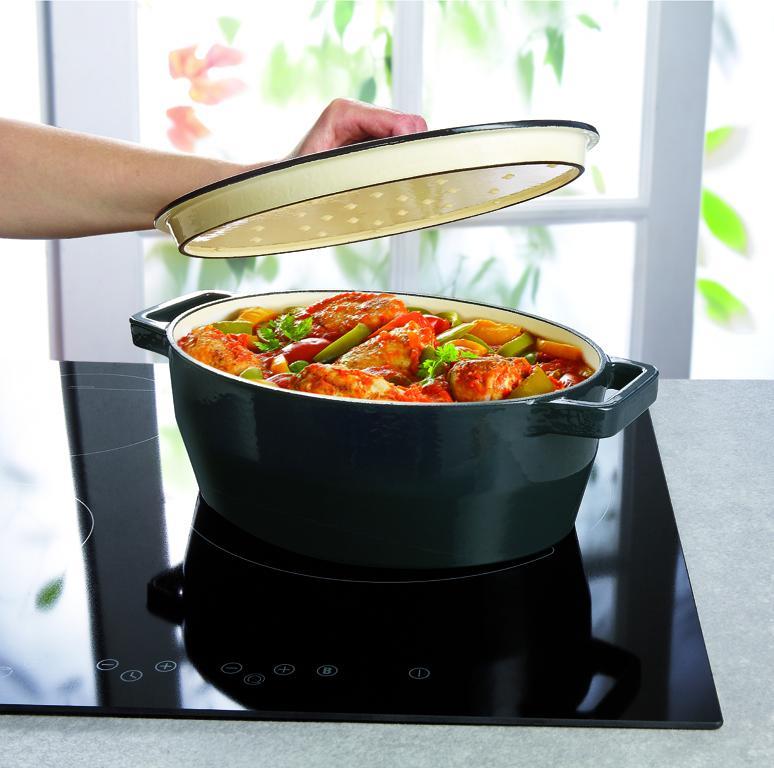 overhead Hubert Hudson Aanpassing SlowCook Cast iron grey oval Casserole - compatible with oven and indu -  Pyrex® Webshop AR