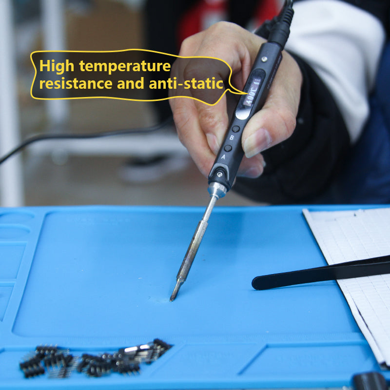 Large Anti-Static Magnetic Silicone Soldering Mat for Repair Work