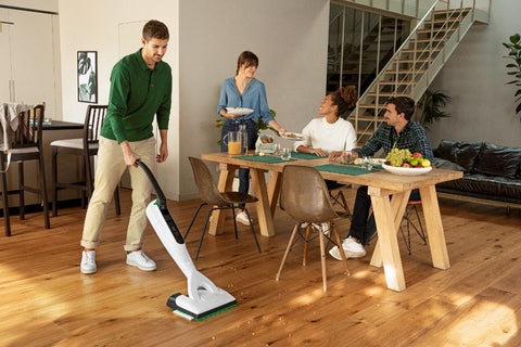 Vacuuming Kitchen