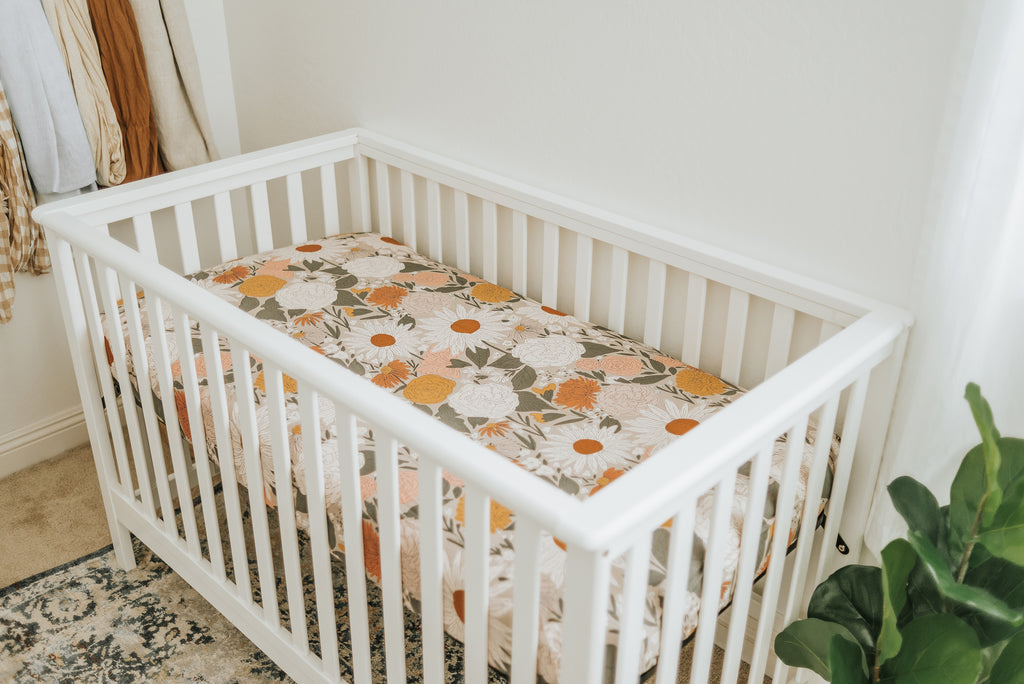 sunflower crib sheet