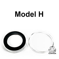 15 Air-tite X44mm Black Ring Ring Coin Holder Capsules for 1.75 Military Challenge Coin and 1oz Silver Lunar Series 2