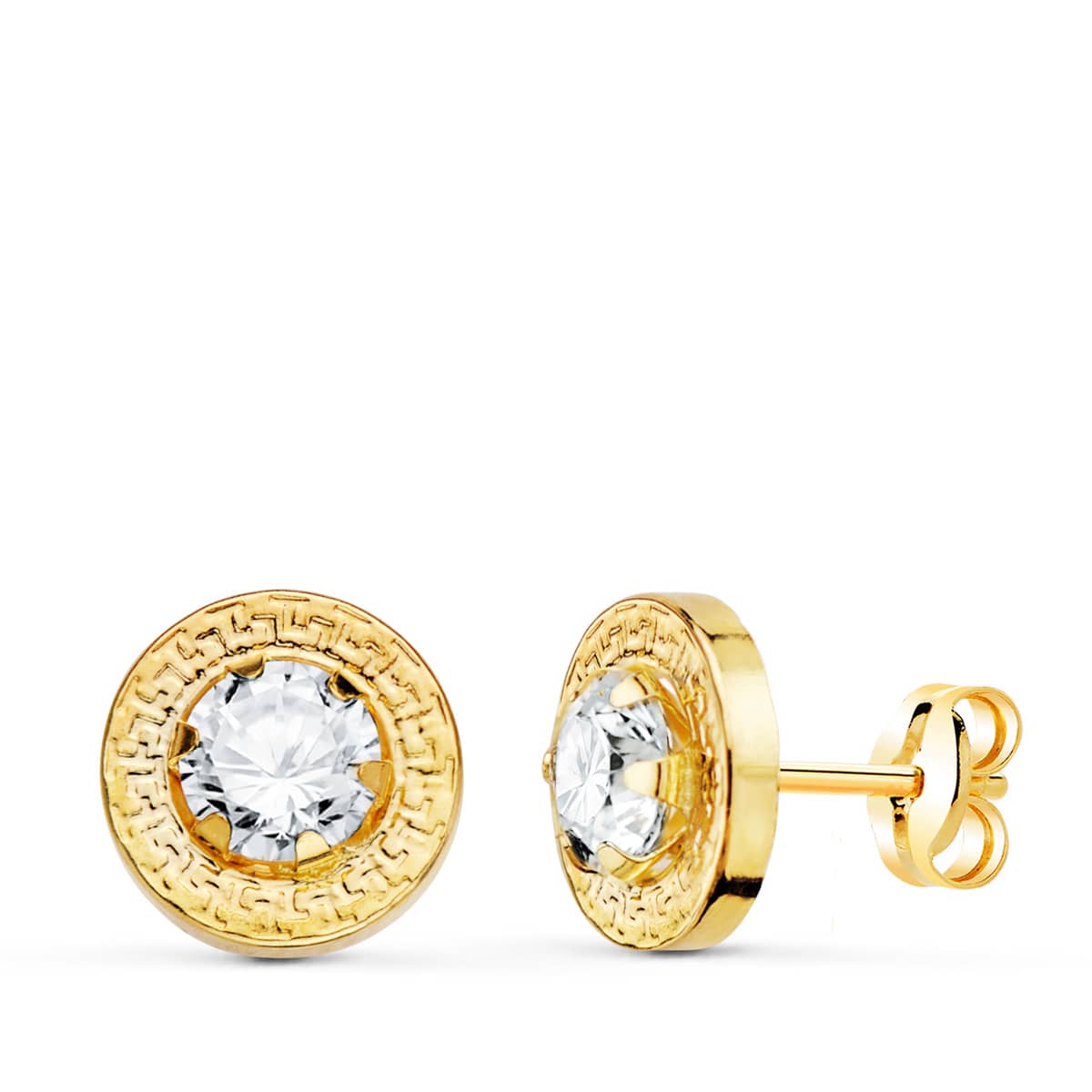 Pendientes oro 18k cerco greca - Pepe