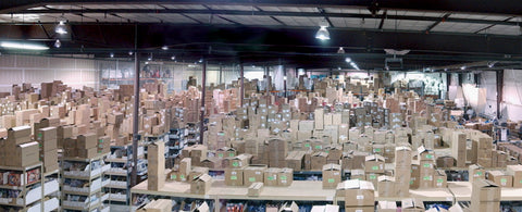 Orchid Toys Warehouse Image from above lots of boxes