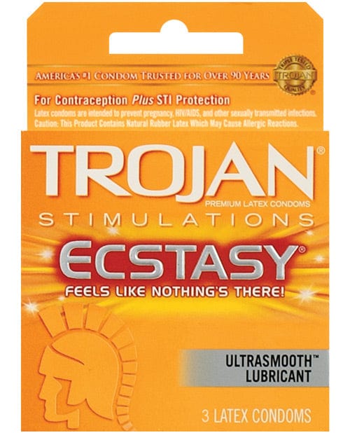 Trojan Ultra Ribbed Ecstasy Condoms Box Of 3 By Trojan Sex Toys 