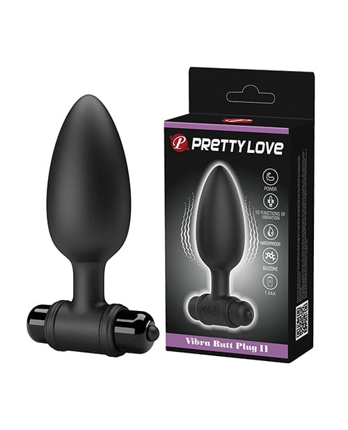 Pretty Love Pretty Love Vibra Butt Plug II - Black Anal Toys