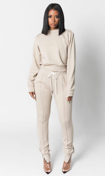 beige sweatsuit