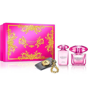 versace perfume set with bag