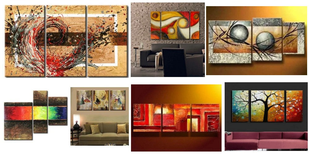 modern paintings for living room, multiple canvas paintings, acrylic painting for living room, acrylic paintings for bedroom, hand painted canvas art