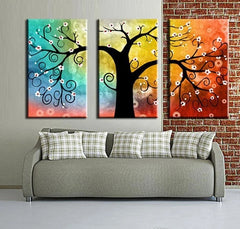 Colorful trees, Tree of Life Paintings, Large Abstract Paintings, Buy Paintings Online