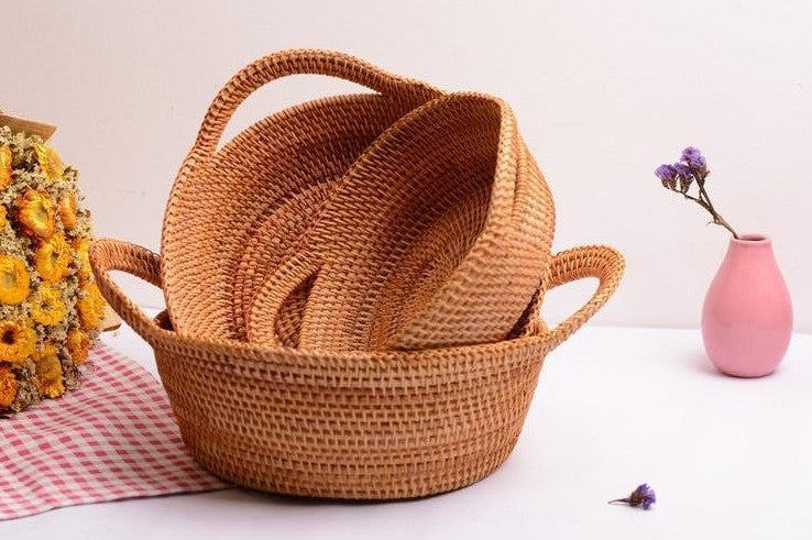 Use Small Storage Baskets to Organize Your Small Kitchen, Wicker Stora –  Paintingforhome