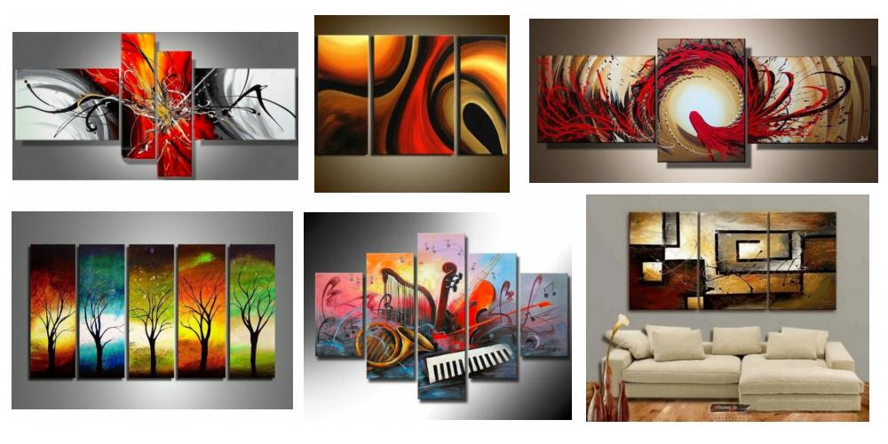 Modern Paintings for Dining Room, Simple Modern Art, Multiple Canvas Paintings, Large Paintings for Dining Room, Dining Room Canvas Painting, Hand Painted Canvas Art