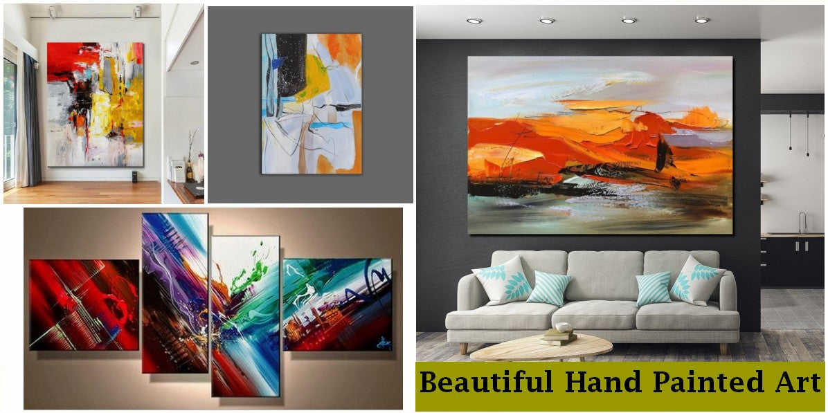 Extra Large Wall Art Pantings, Simple Modern Art, Canvas Paintings for ...