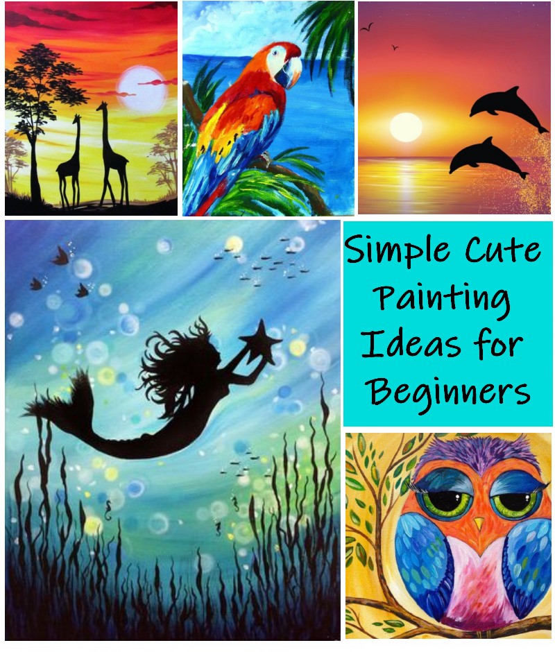 Easy Cartoon Painting Ideas for Kids, Beginners Easy Paintings, Simple Cute Easy Painting Ideas for Beginners, Easy Abstract Painting on Canvas, Simple Acrylic Wall Art Ideas