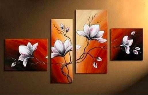 Flower Paintings, Acrylic Flower Painting, Abstract Flower Art, Modern Paintings, Canvas Paintings for Bedroom, Hand Painted Wall Art