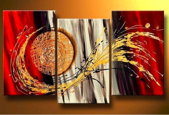 3 Piece Painting, 3 Piece Wall Art, 3 Piece Canvas Painting, 3 Panel Abstract Artwork